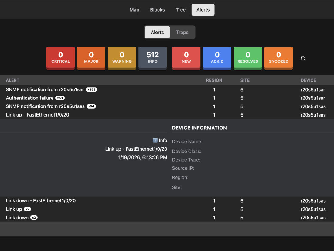 UPLNK Alerts Dashboard